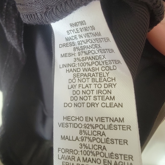 SLNY Black and gold crushed velvet and sequin dress size 8 NWT - Picture 3 of 4